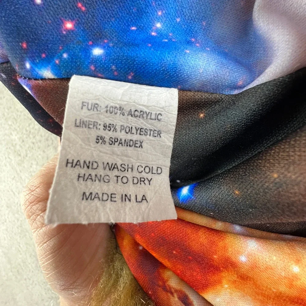 SpiritHoods Grizzly Bear Galaxy Collector Edition Faux Fur Hood Scarf Brown Rave - Picture 8 of 16